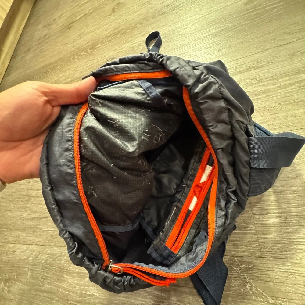 Patagonia Travel Tote Pack Bag OS Blue Nylon Ripstop Packable Backpack Gorpcore